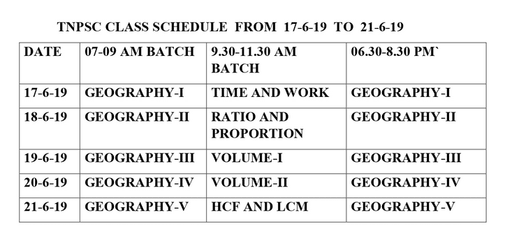 timetable