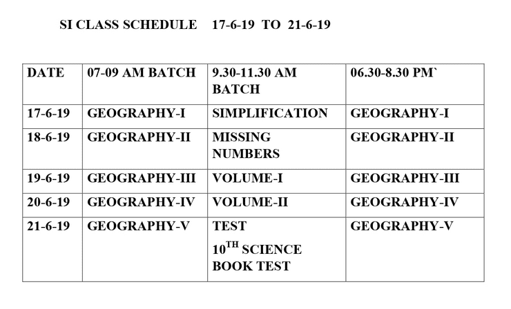 timetable